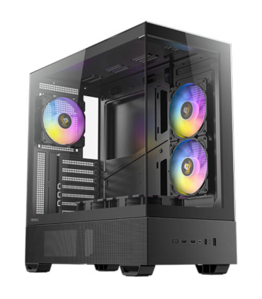 CAJA ANTEC CX705 ARGB MID TOWER ATX PANORAMICA 270º 5XVENT 120MM PWM